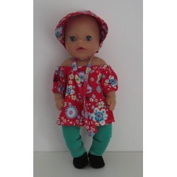 boot setje rood baby born little 36cm