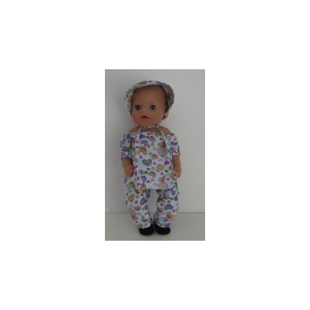 boot setje blauw hartjes baby born little 36cm