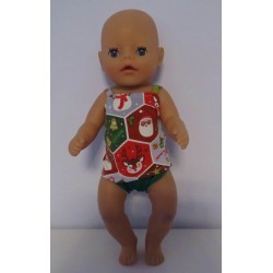 ondergoed setje rood kerst baby born little 36cm