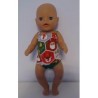 ondergoed setje rood kerst baby born little 36cm