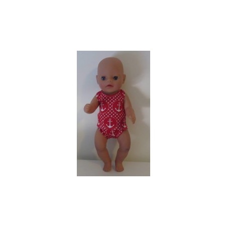 ondergoed setje rood ankers baby born little 36cm