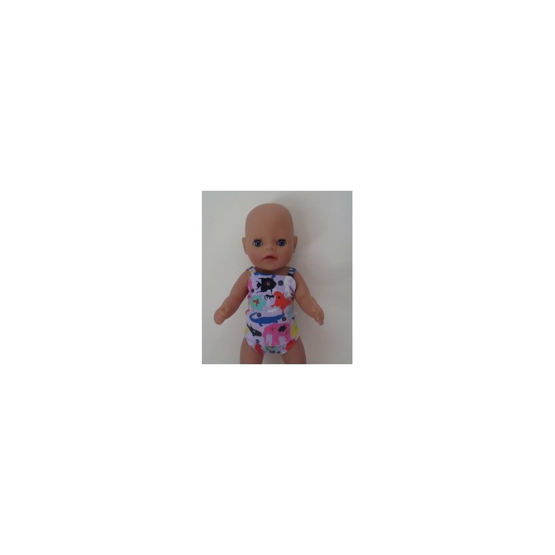 lux ondergoed setje lila dieren baby born little 36cm