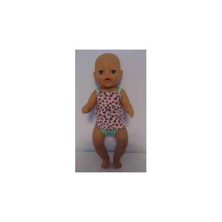lux ondergoed setje roze hartjes baby born little 36cm