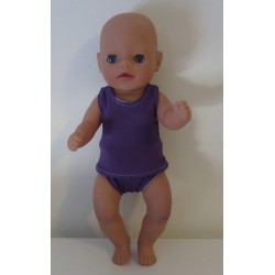 ondergoed setje paars baby born little 36cm