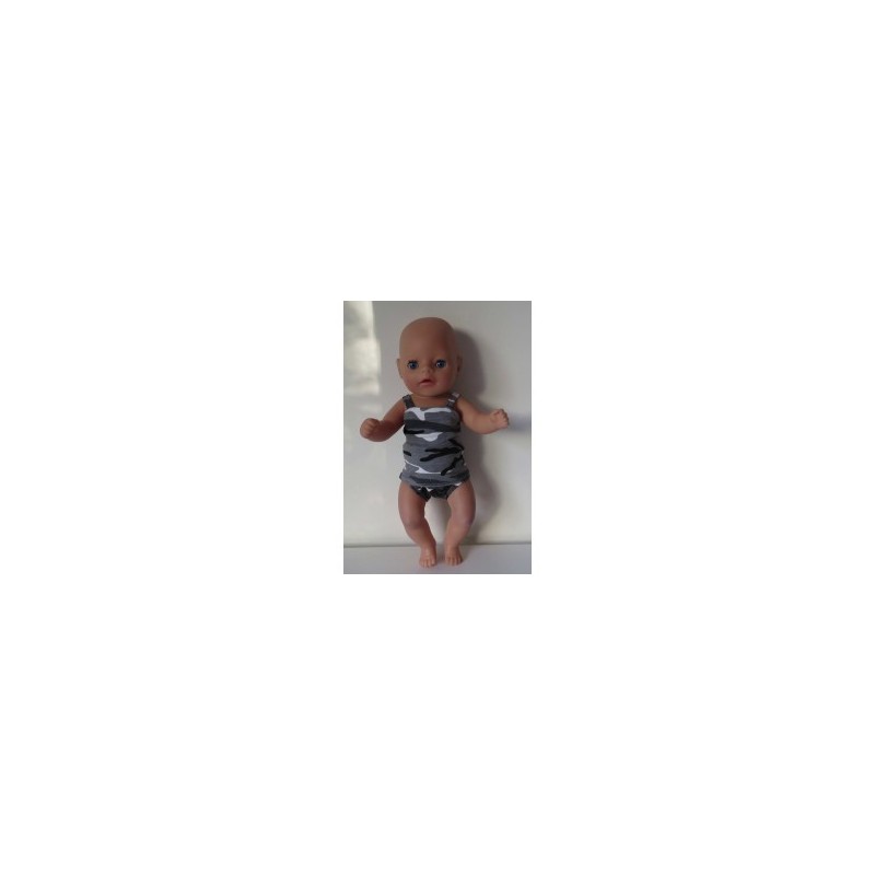 ondergoed setje leger print zwart baby born little 36cm