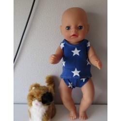 ondergoed setje blauw sterren baby born little 36cm