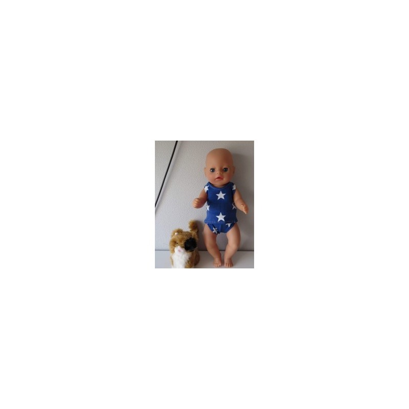 ondergoed setje blauw sterren baby born little 36cm