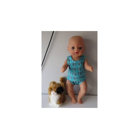 ondergoed setje groen wasberen baby born little 36cm