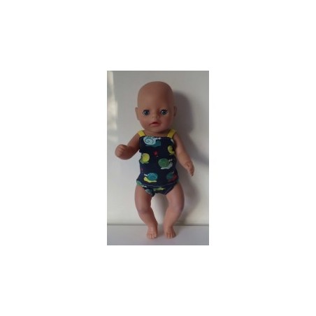 ondergoed setje donker blauw slakken baby born little 36cm