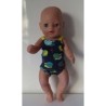 ondergoed setje donker blauw slakken baby born little 36cm