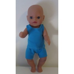 boxershort  setje blauw baby born little 36cm