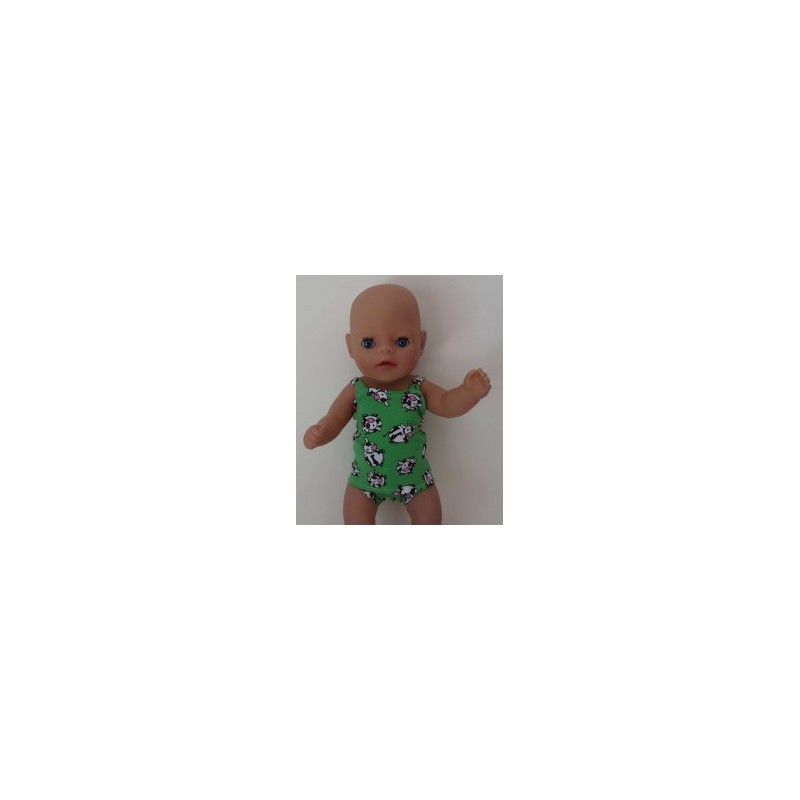 lux ondergoed setje groen koeien baby born little 36cm