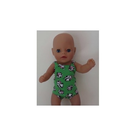 lux ondergoed setje groen koeien baby born little 36cm