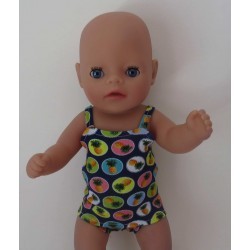 lux ondergoed setje blauw annanas baby born little 36cm