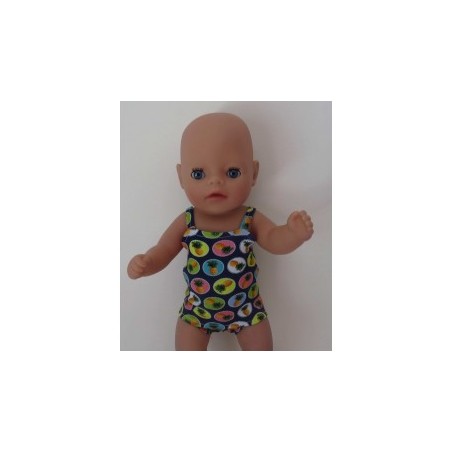 lux ondergoed setje blauw annanas baby born little 36cm