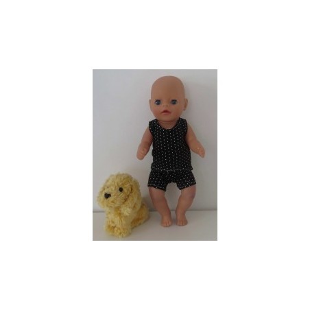 boxershort setje zwart stippen baby born little 36cm