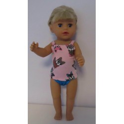 lux ondergoed setje roze vossen baby born little 36cm