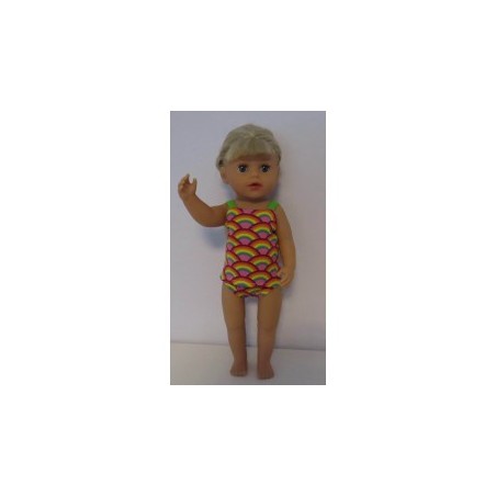 lux ondergoed setje regenboog baby born little 36cm