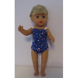 lux ondergoed setje blauw hartjes baby born little 36cm