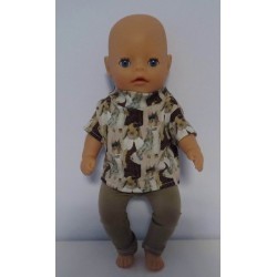 broek setje konijn baby born little 36cm