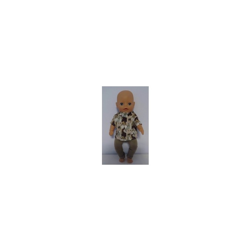 broek setje konijn baby born little 36cm