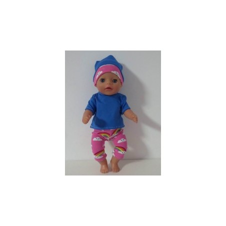 broek setje wolken baby born little 36cm