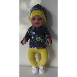broek setje boerderij baby born little 36cm