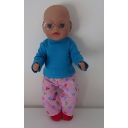 broek setje roze mickey mouse baby born little 36cm