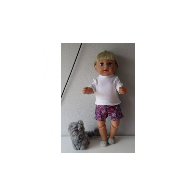 korte broek set grijs circels baby born 43cm