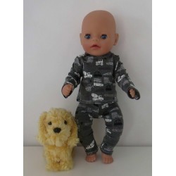 broek setje auto's baby born little 36cm