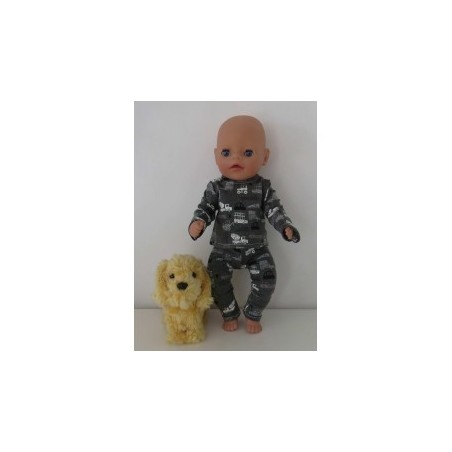 broek setje auto's baby born little 36cm
