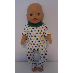 broek setje sterren baby born little 36cm