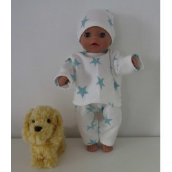 broek setje met sterren mint baby born little 36cm