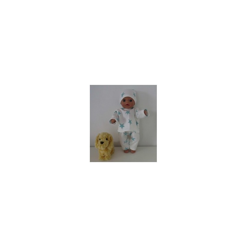 broek setje met sterren mint baby born little 36cm
