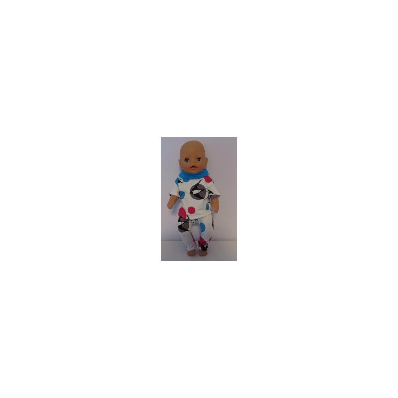 broek setje zwaluwen baby born little 36cm