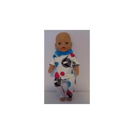 broek setje zwaluwen baby born little 36cm