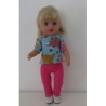broek setje blauw dino's baby born little 36cm