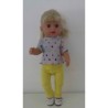 broek setje grijs stippen baby born little 36cm
