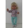 broek setje roze uil baby born little 36cm