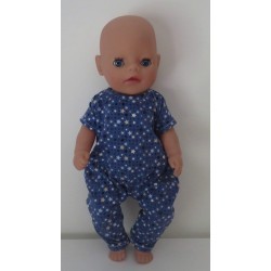 slobpak blauw sterren baby born little 36cm