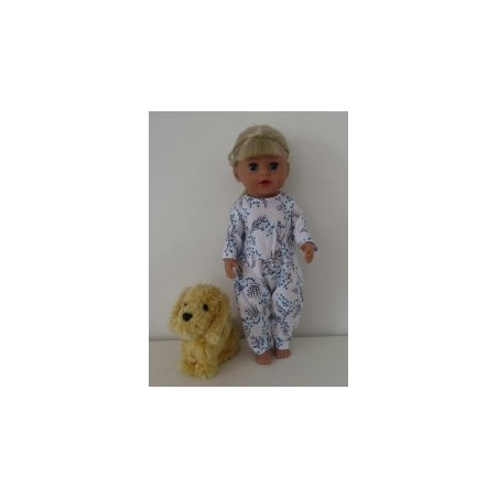 slobpak met blauw baby born little 36cm