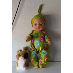 slobpak groen cijfers baby born little 36cm