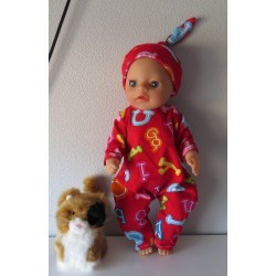slobpak rood cijfers baby born little 36cm