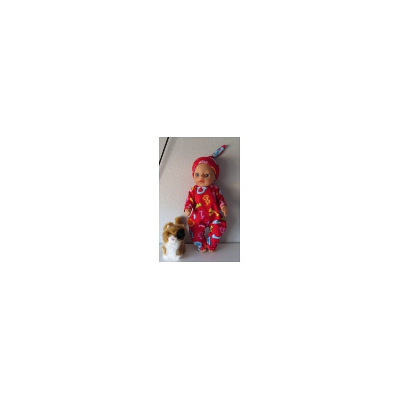 slobpak rood cijfers baby born little 36cm