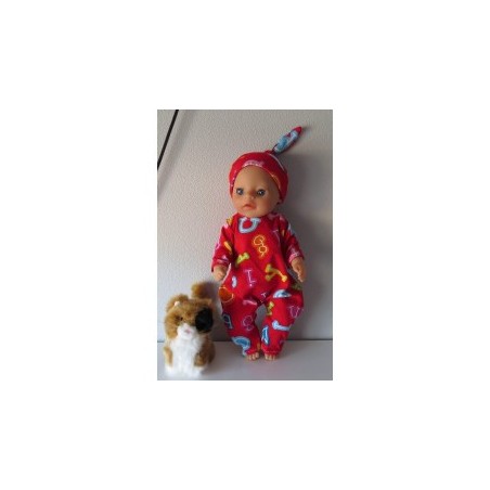 slobpak rood cijfers baby born little 36cm