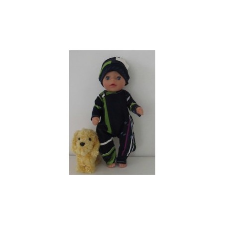 slobpak donker blauw baby born little 36cm