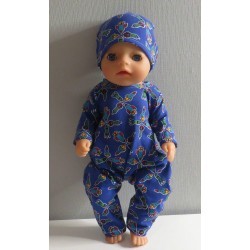 slobpak blauw raket baby born little 36cm