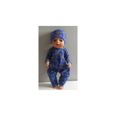 slobpak blauw raket baby born little 36cm
