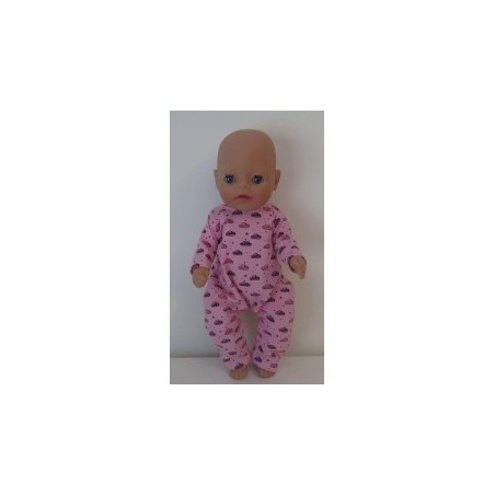 slobpak roze wolken baby born little 36cm