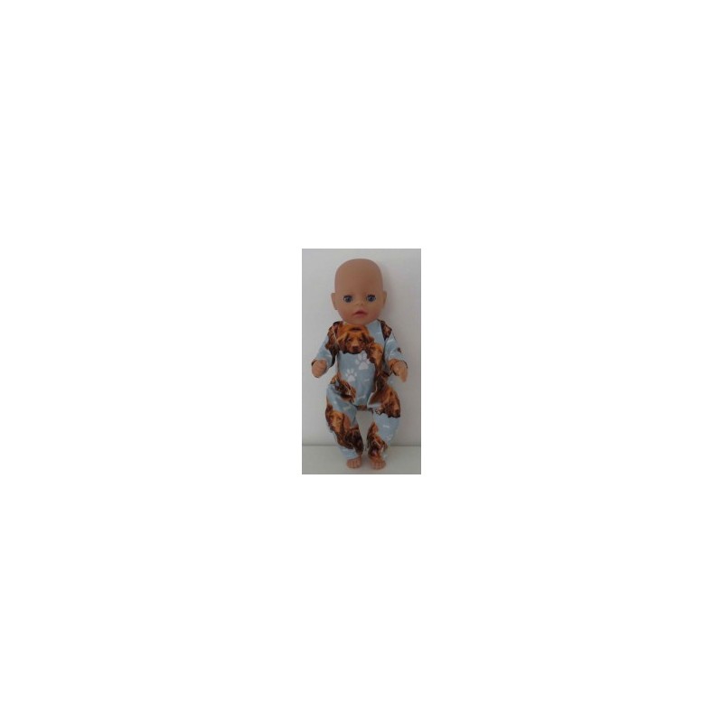 slobpak blauw hond baby born little 36cm
